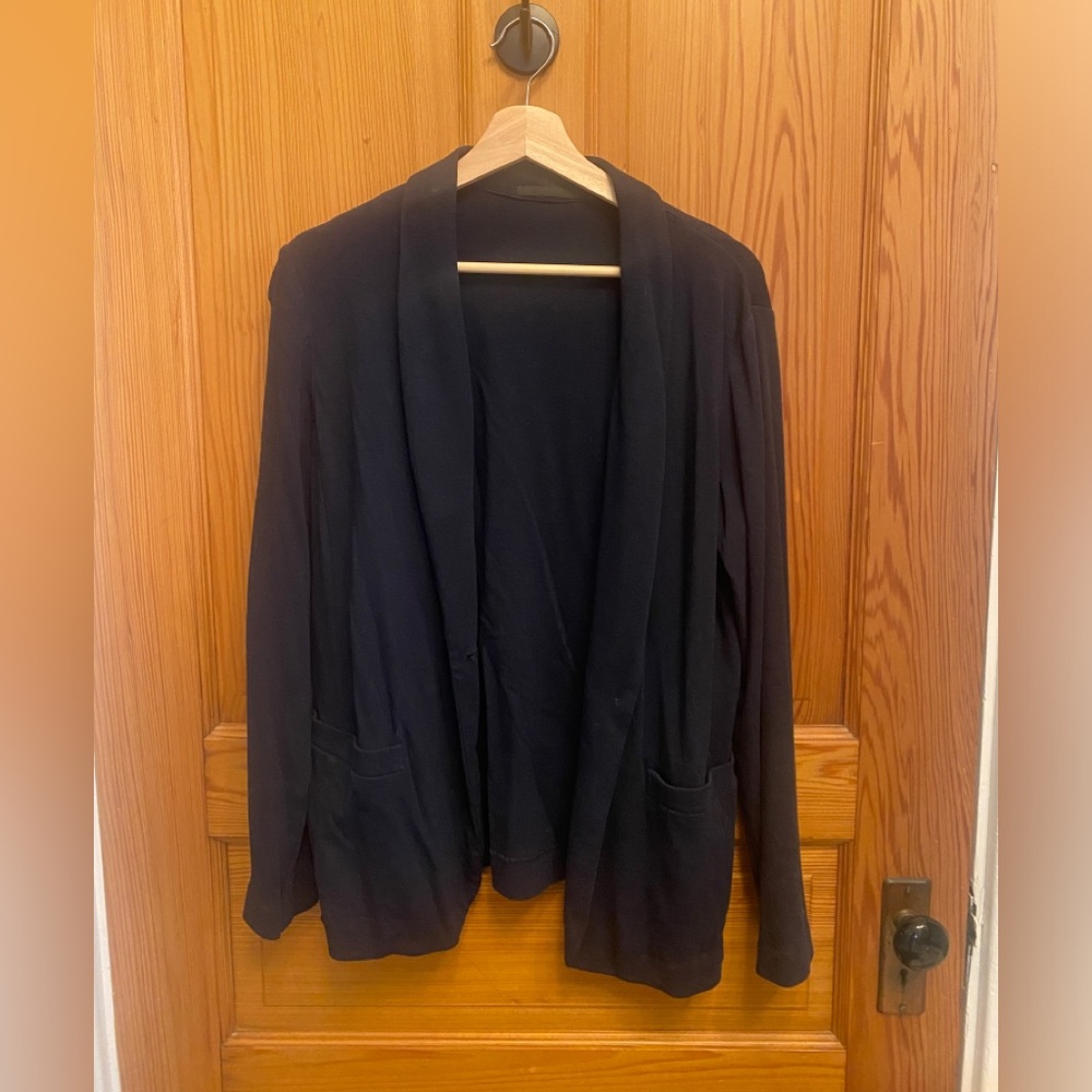 Uniqlo Blazer style cardigan, deep navy, offers stretch